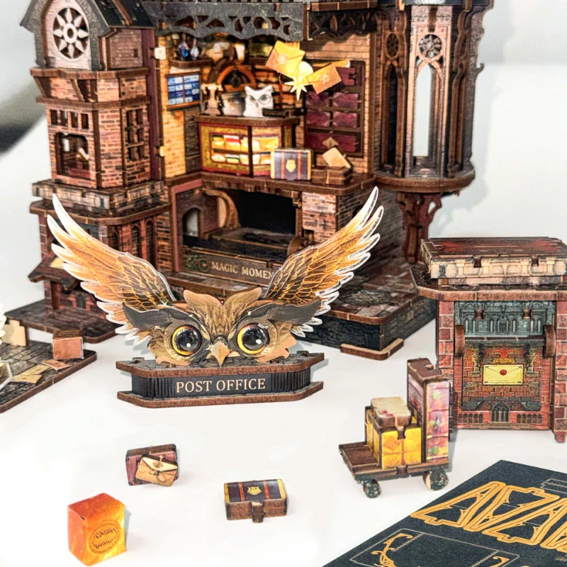 Miniatur Haus Bausatz - Owl Post Office | DIY 3D-Holzpuzzle - Image 6