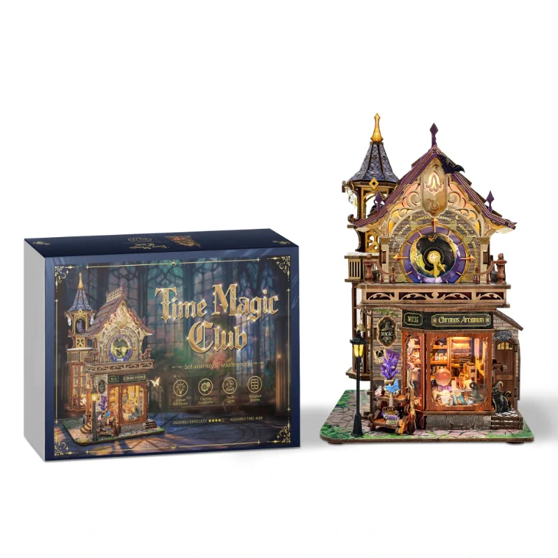 Miniatur Haus Bausatz - Time Magic Club | 3D-Holzpuzzle - Image 10