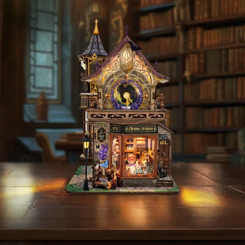 Miniatur Haus Bausatz - Time Magic Club | 3D-Holzpuzzle - Image 9