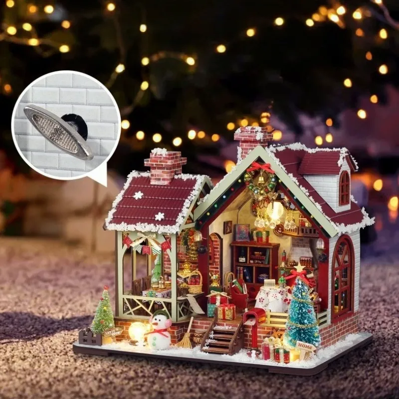 Miniatur Haus Bausatz - Warm Christmas Lodge - Image 3