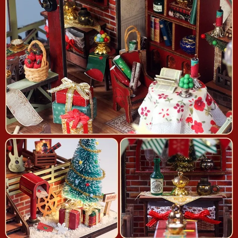 Miniatur Haus Bausatz - Warm Christmas Lodge - Image 5