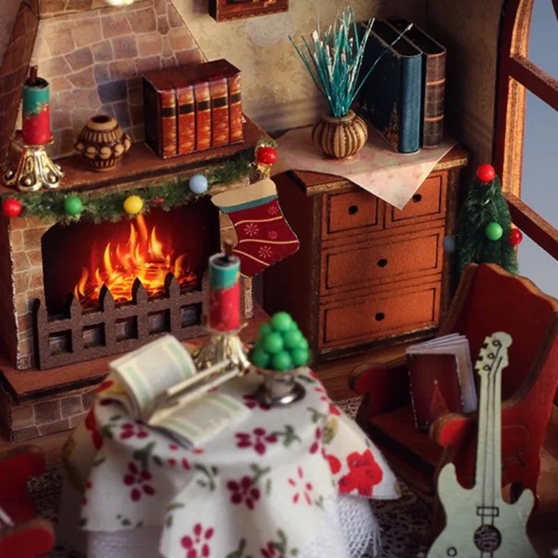 Miniatur Haus Bausatz - Warm Christmas Lodge - Image 6