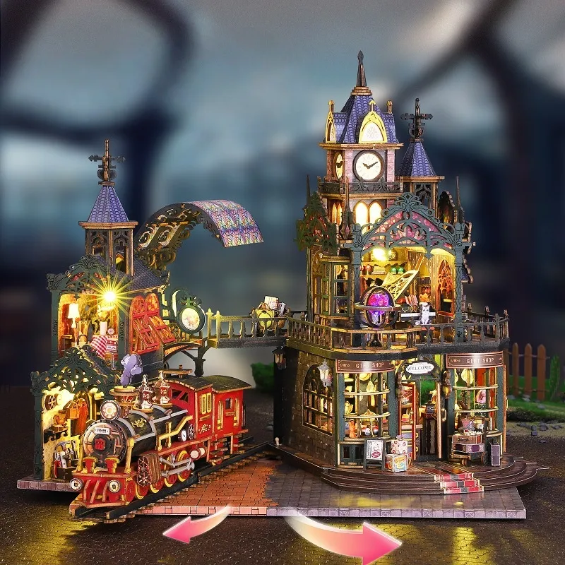 Miniatur Haus Bausatz - Rail Track Secluded City - Image 3